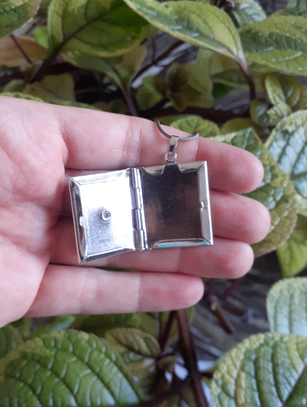 Silver Flower Locket - Picture 2 of 3